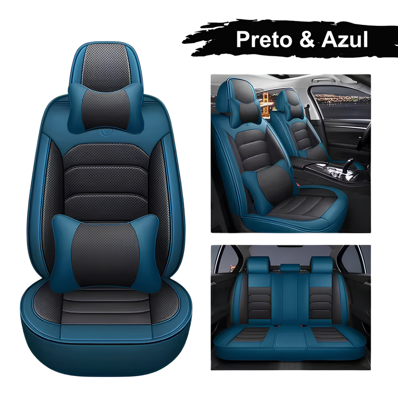 Kit Capas de Banco MaxComfort Sob Medida de Luxo - Conforto e Estilo Exclusivo para seu Carro