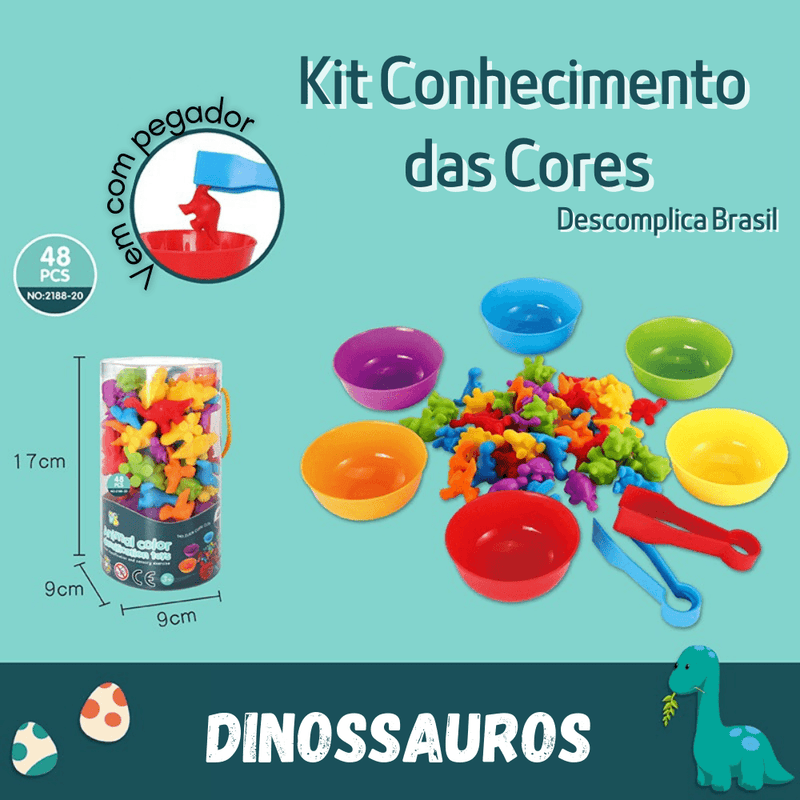 Kit Conhecimento das Cores - Descomplica Brasil™ + Ebook Colorir BRINDE